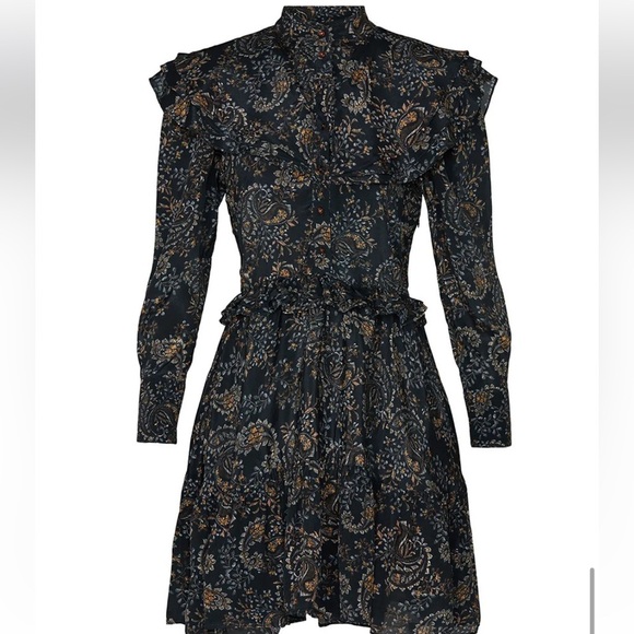 Nicholas Paisley Elsie Dress Black Boho Print - Picture 6 of 14